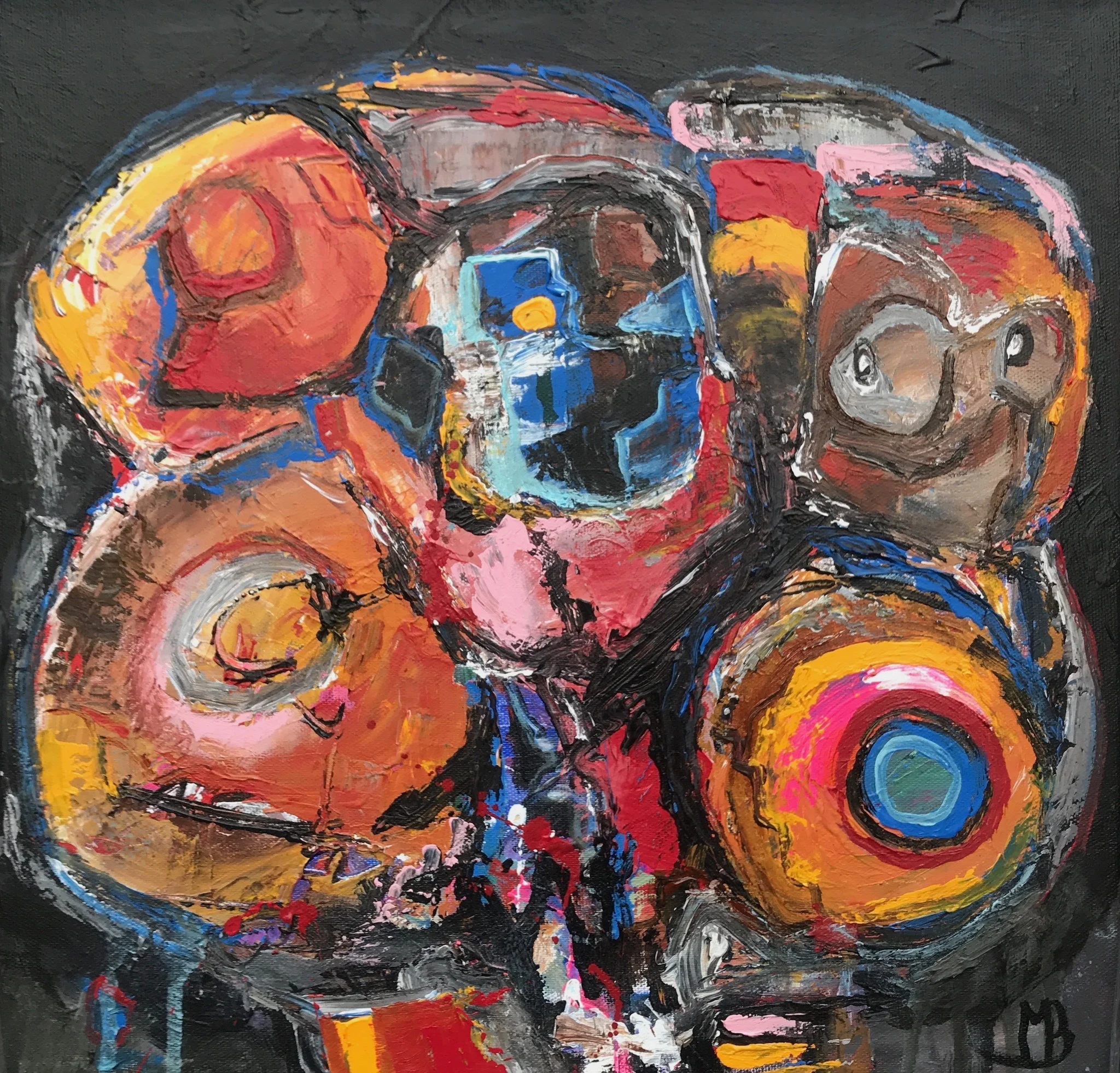 Klodekundskab 40 x 40 cm. (solgt)