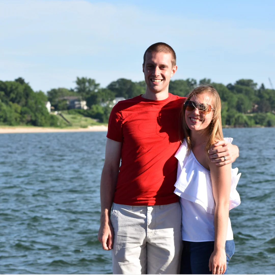 Casey and her husband, Cameron, celebrating their third anniversary in South Haven, MI.