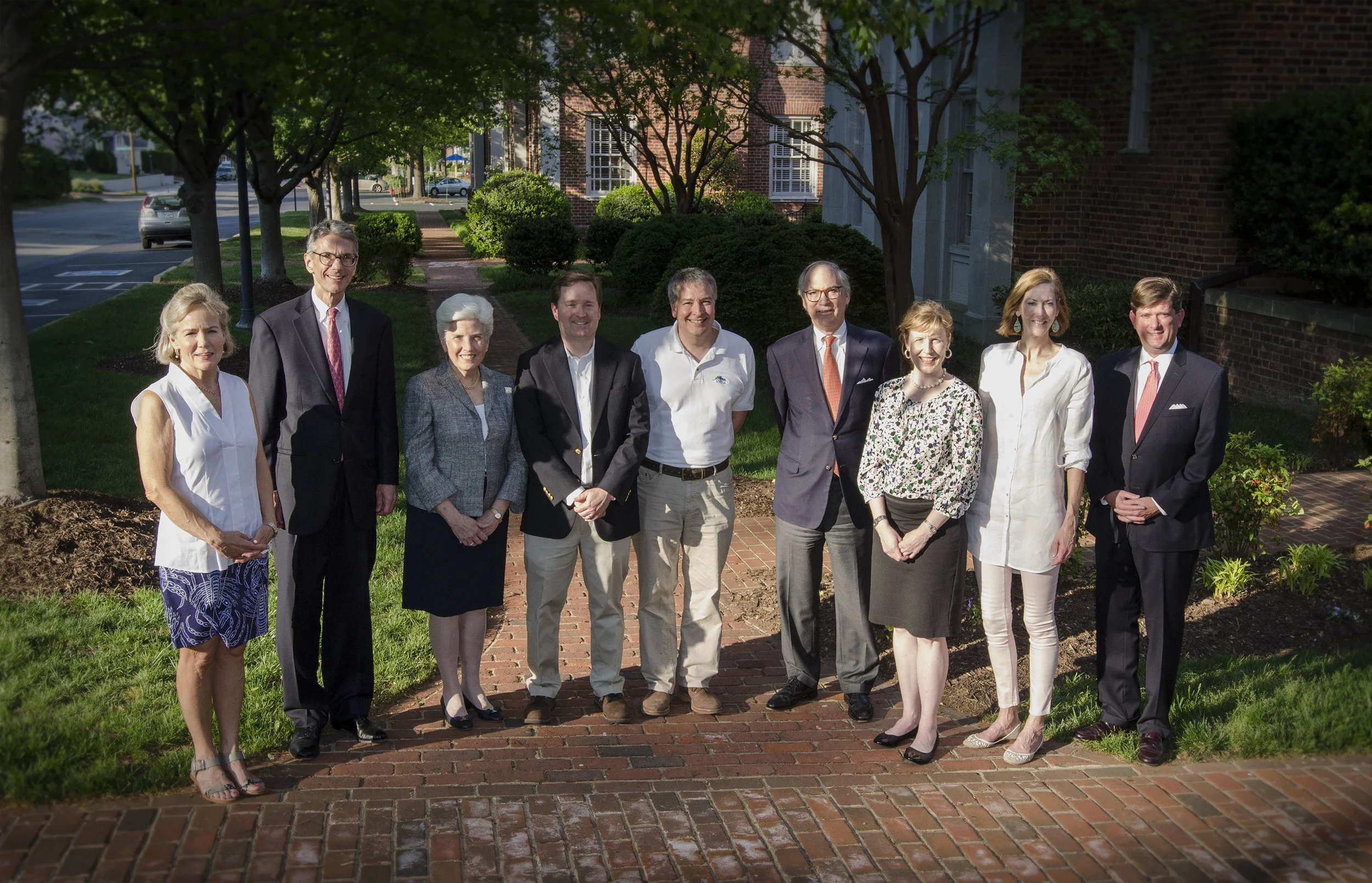 PNC (from left to right): Kathy Watson, Bill Garrison, Jane Peters, Les Yonce, Steve Mintz, Jay Johnston, Margaret Nimmo Holland, Kate Reynolds, Nelson Edmunds. Click the photo for a larger view.