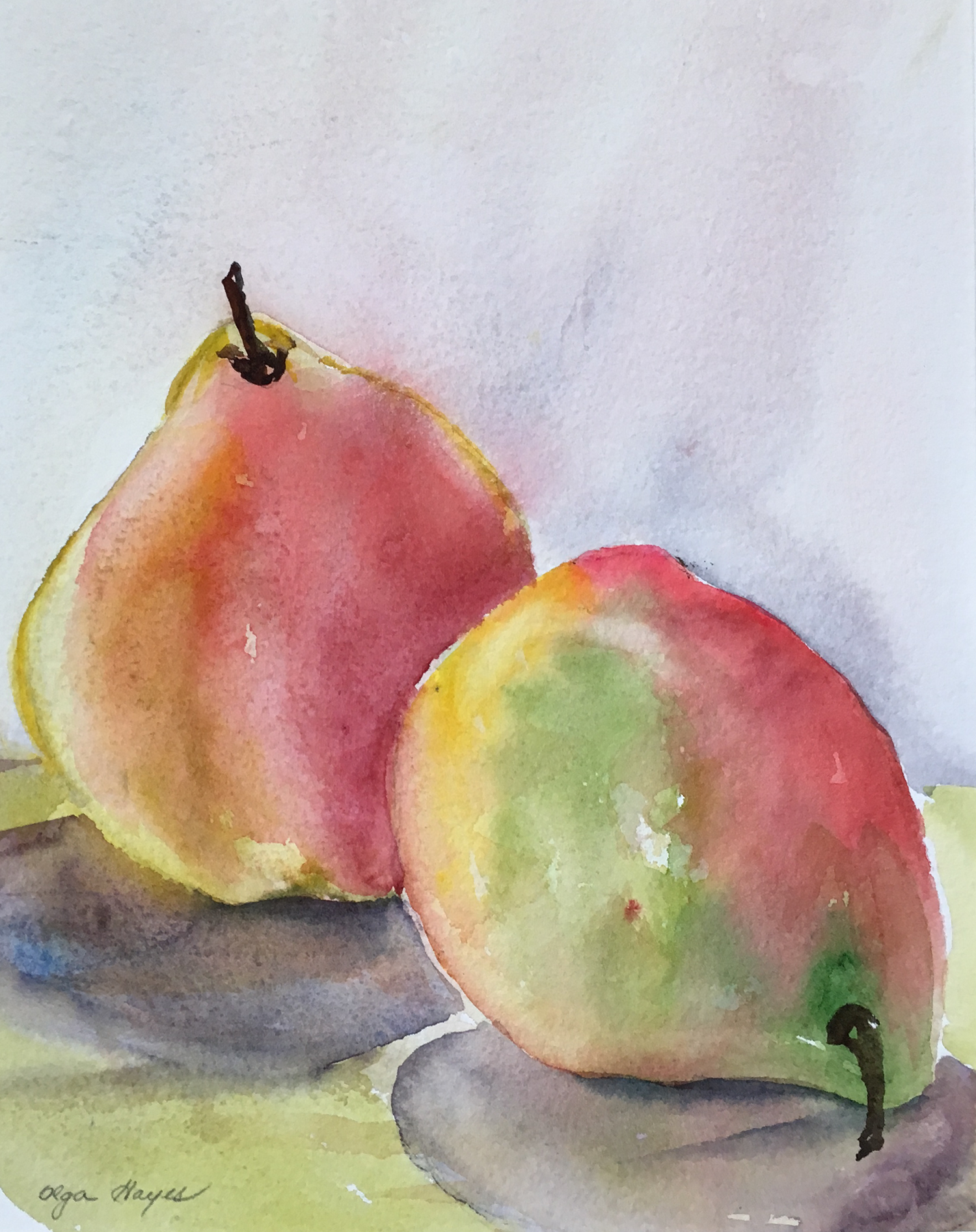  Two Pears  8x10 inches  $110 