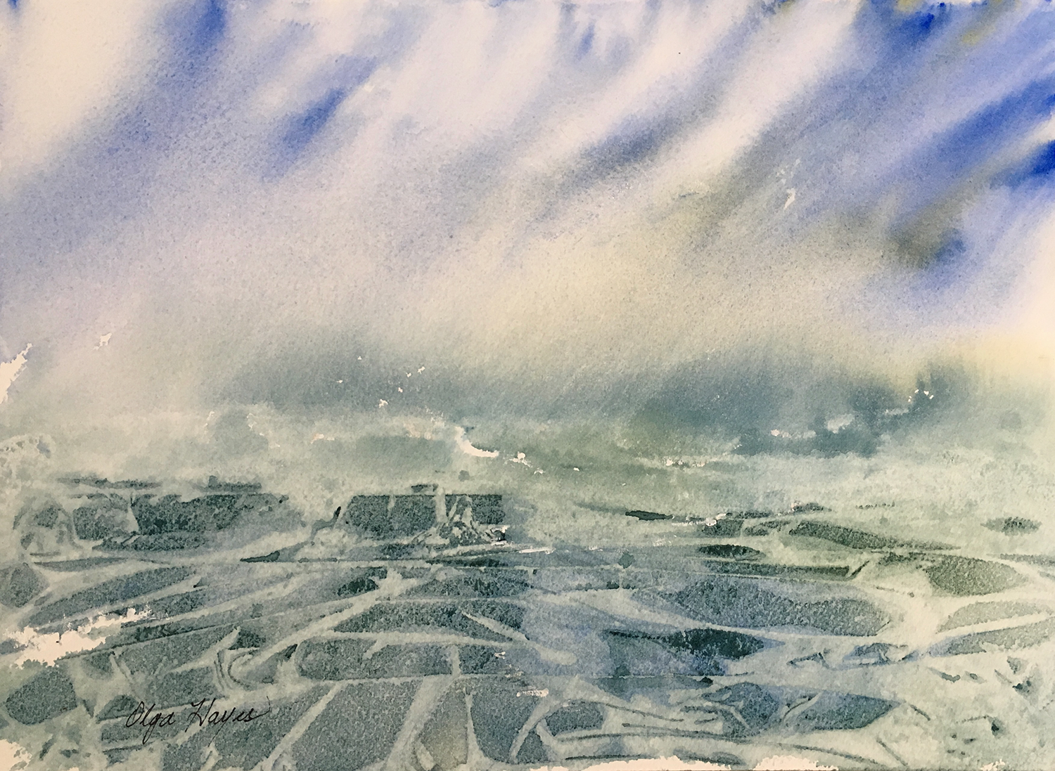   Beyond the Horizon  17 X 21 inches, framed $400 
