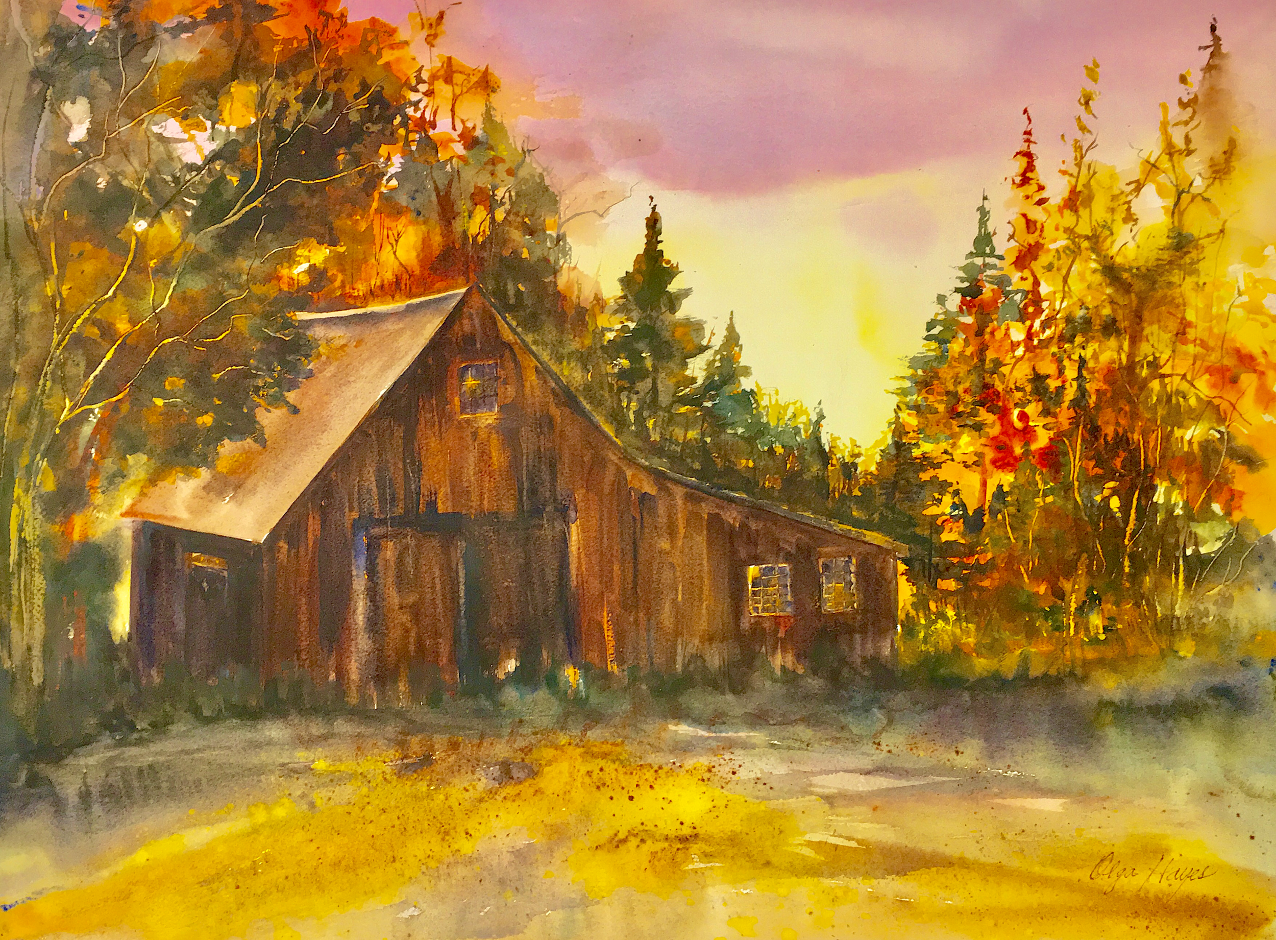   The Barn  18 x 24 inches $350 