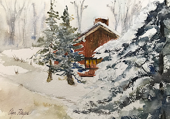   Snowy Day  10 x 7 inches&nbsp; $125 