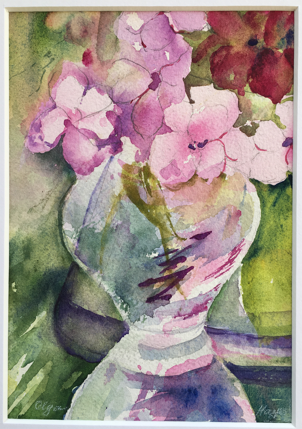   Small Floral  4 X 6 inches $60   