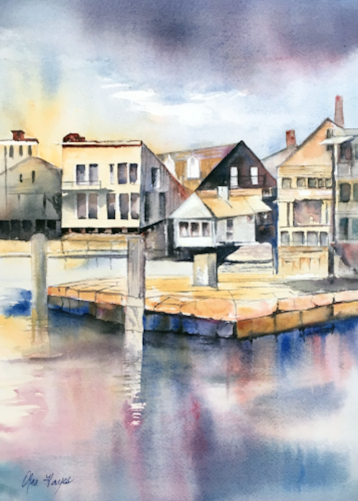   Bearskin Neck  10 X 14 inches, framed $350 