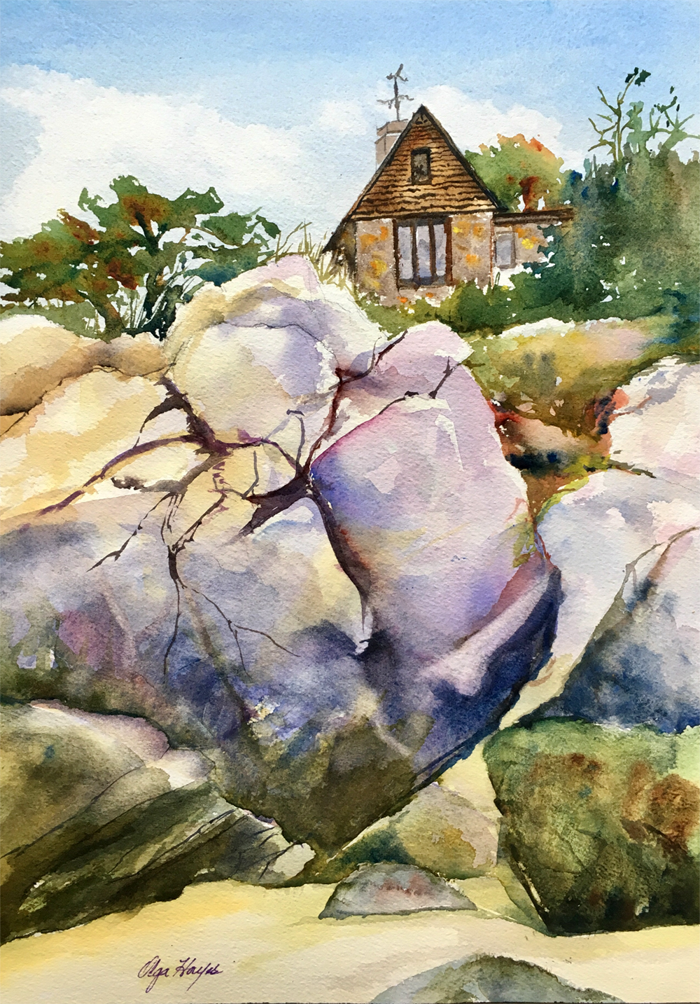  Singing Beach Icon 19 X 23 inches, framed   SOLD   