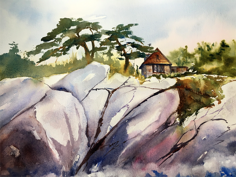   Singing Beach Icon #3  10 X 14 inches $150 