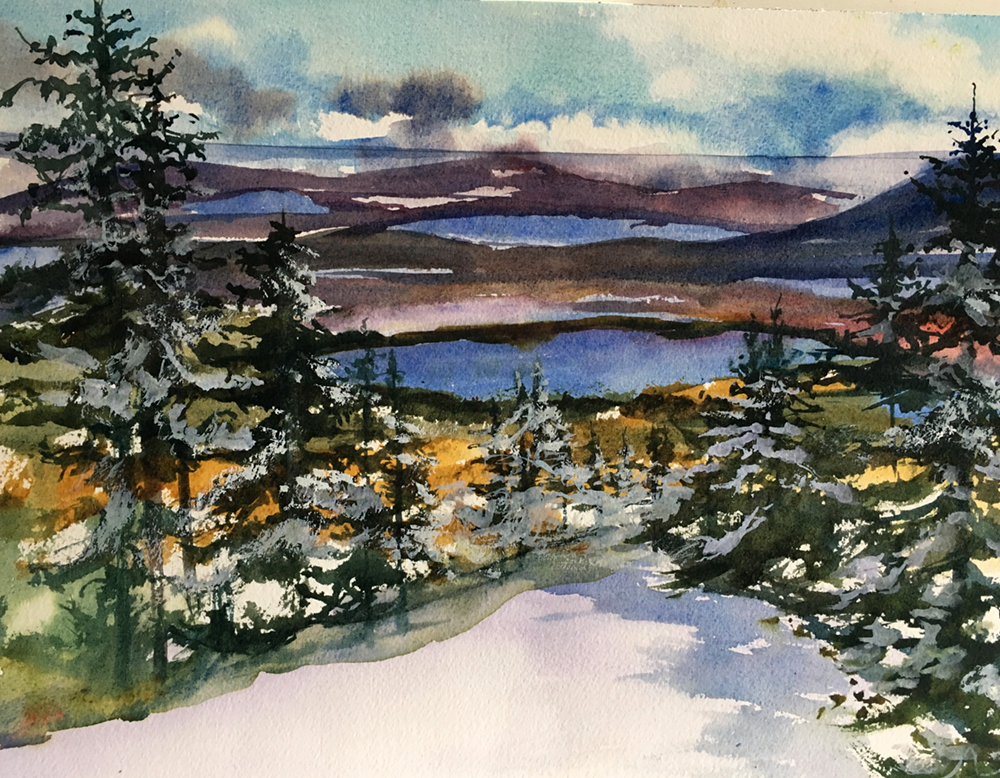   Winter View  12 X 14 inches $125 