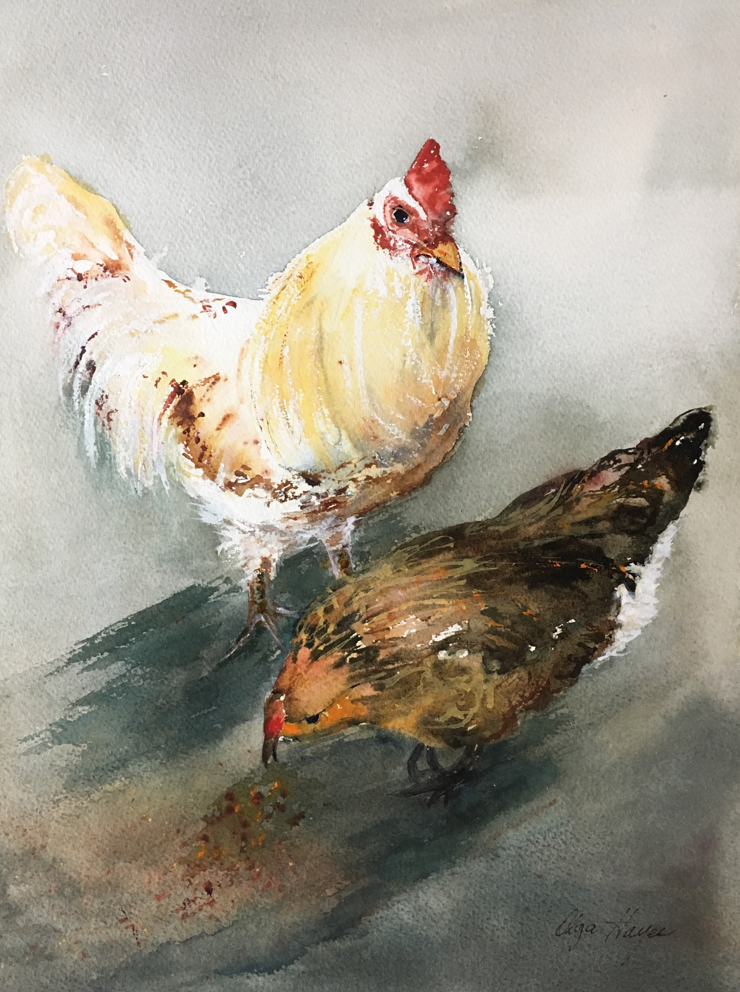   The Proud Pair  20 X 24 inches, framed $300 