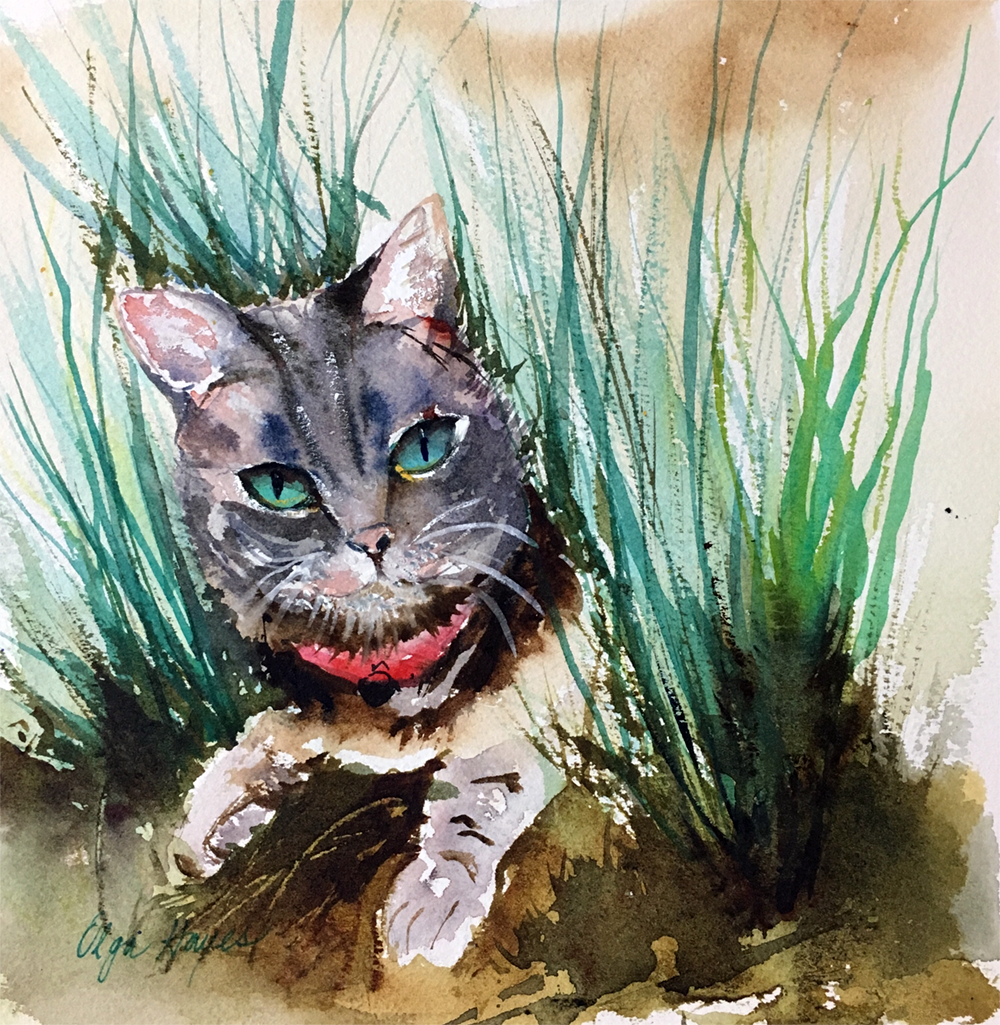  Merlin 16 X 16 inches, framed $180 