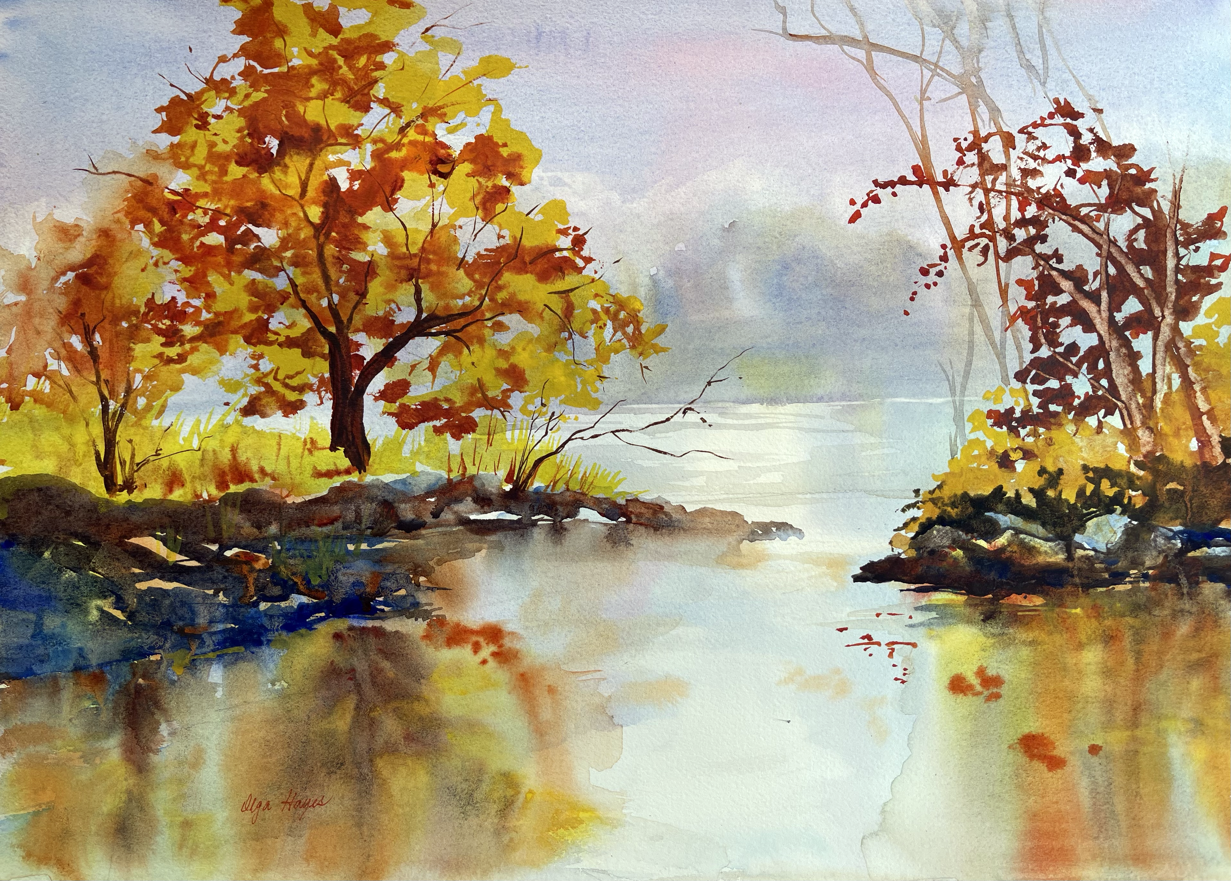   Stillness  20” x 26” framed $325  