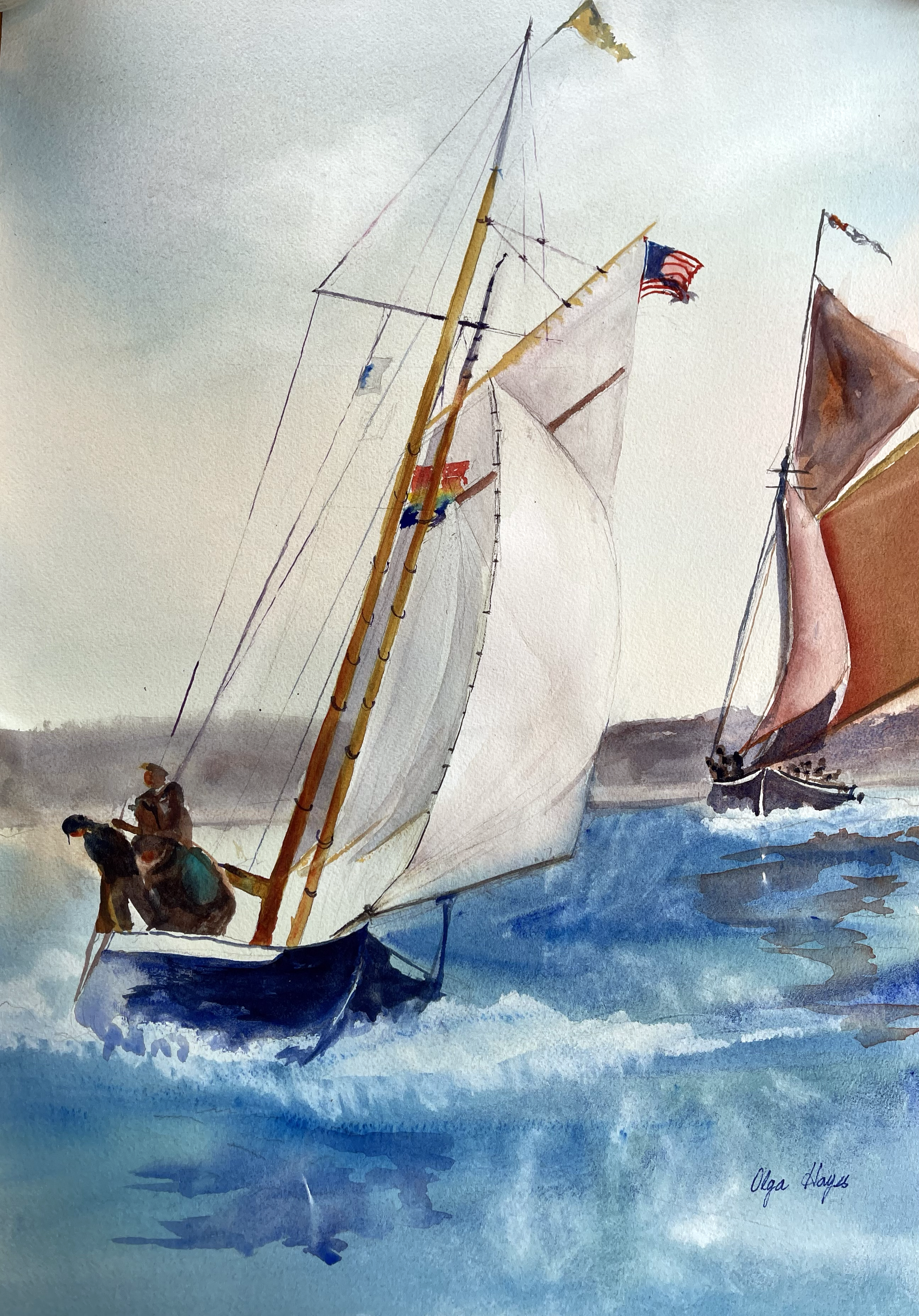   Race to the Finish  24” x 20” framed $525 