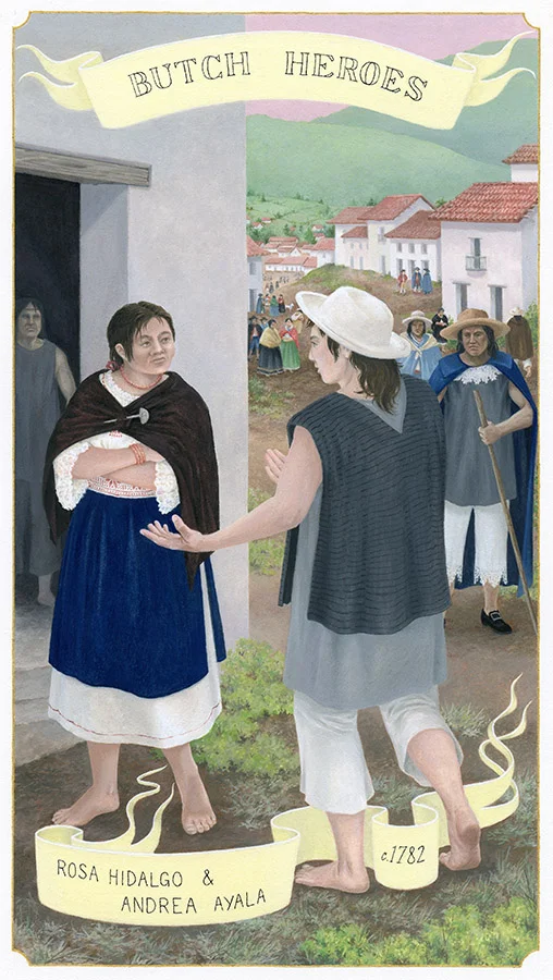 Rosa Hidalgo and Andrea Ayala c. 1782 Ecuador gouache on paper 11 x 7 inches 2019