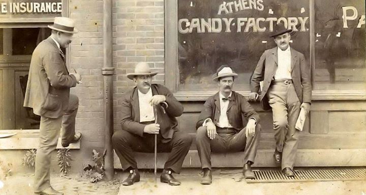 Some Gentlemen Outside of the Candy Factory