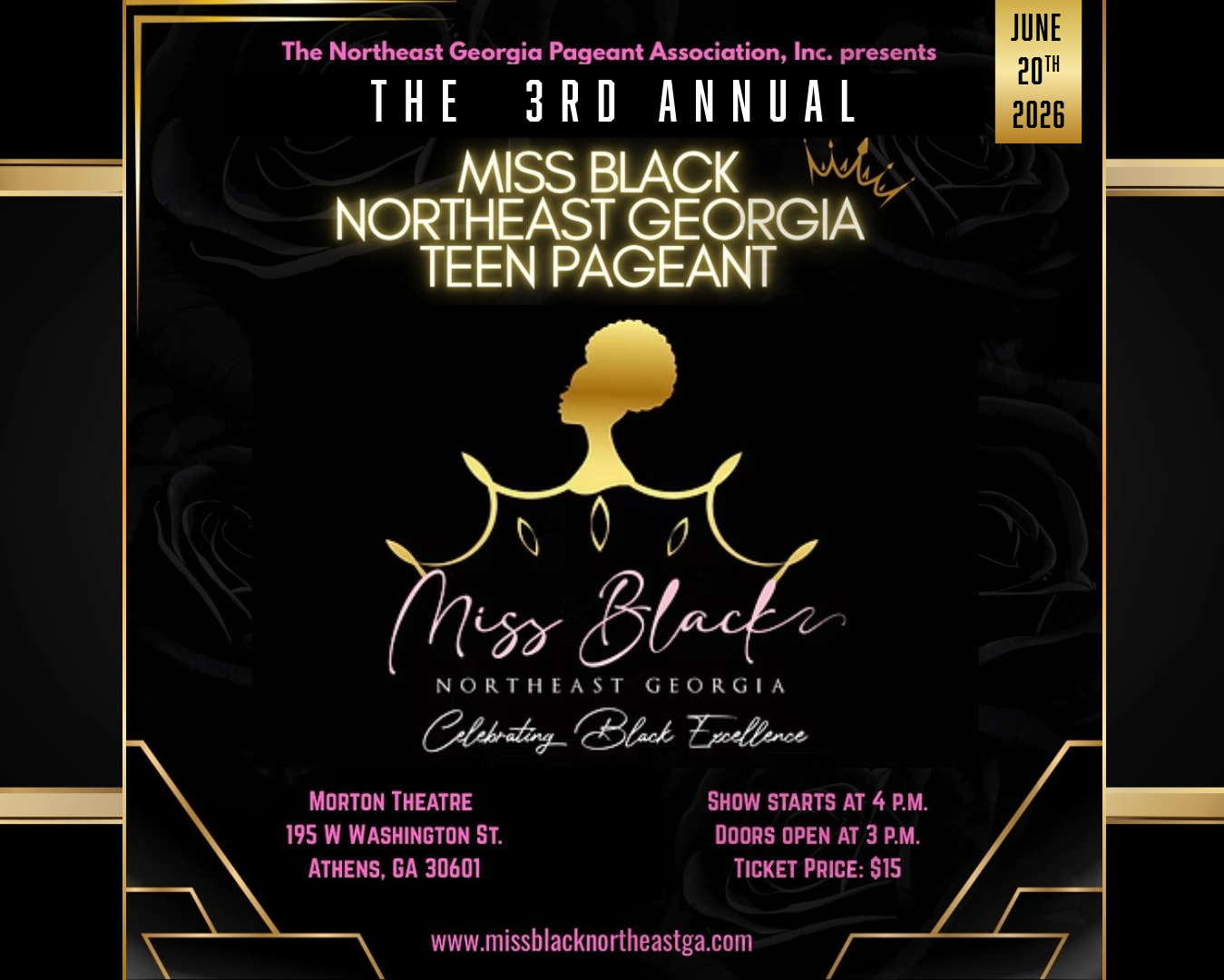 Miss Black Northeast Georgia Teen Pageant 2026