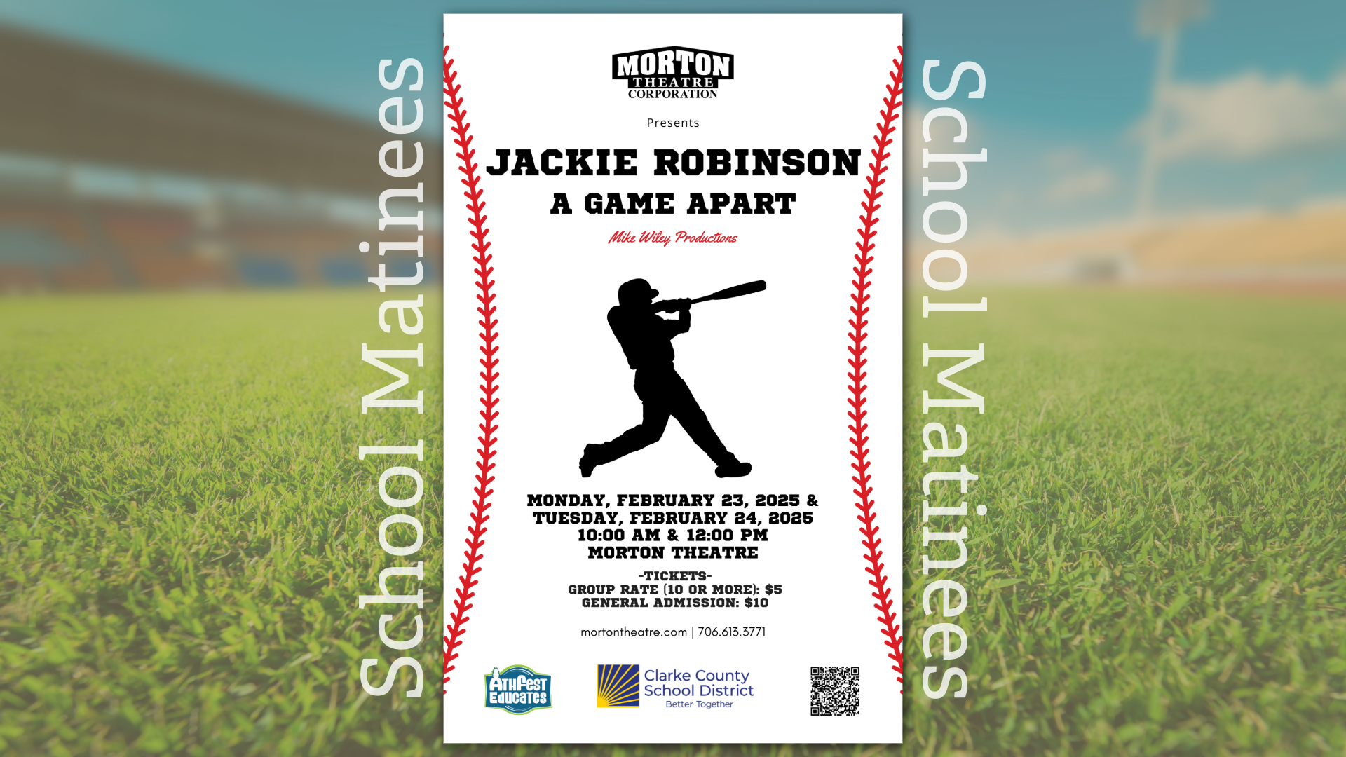 Morton Theatre Corporation Presents: "Jackie Robinson: A Game Apart" (School Matinees)