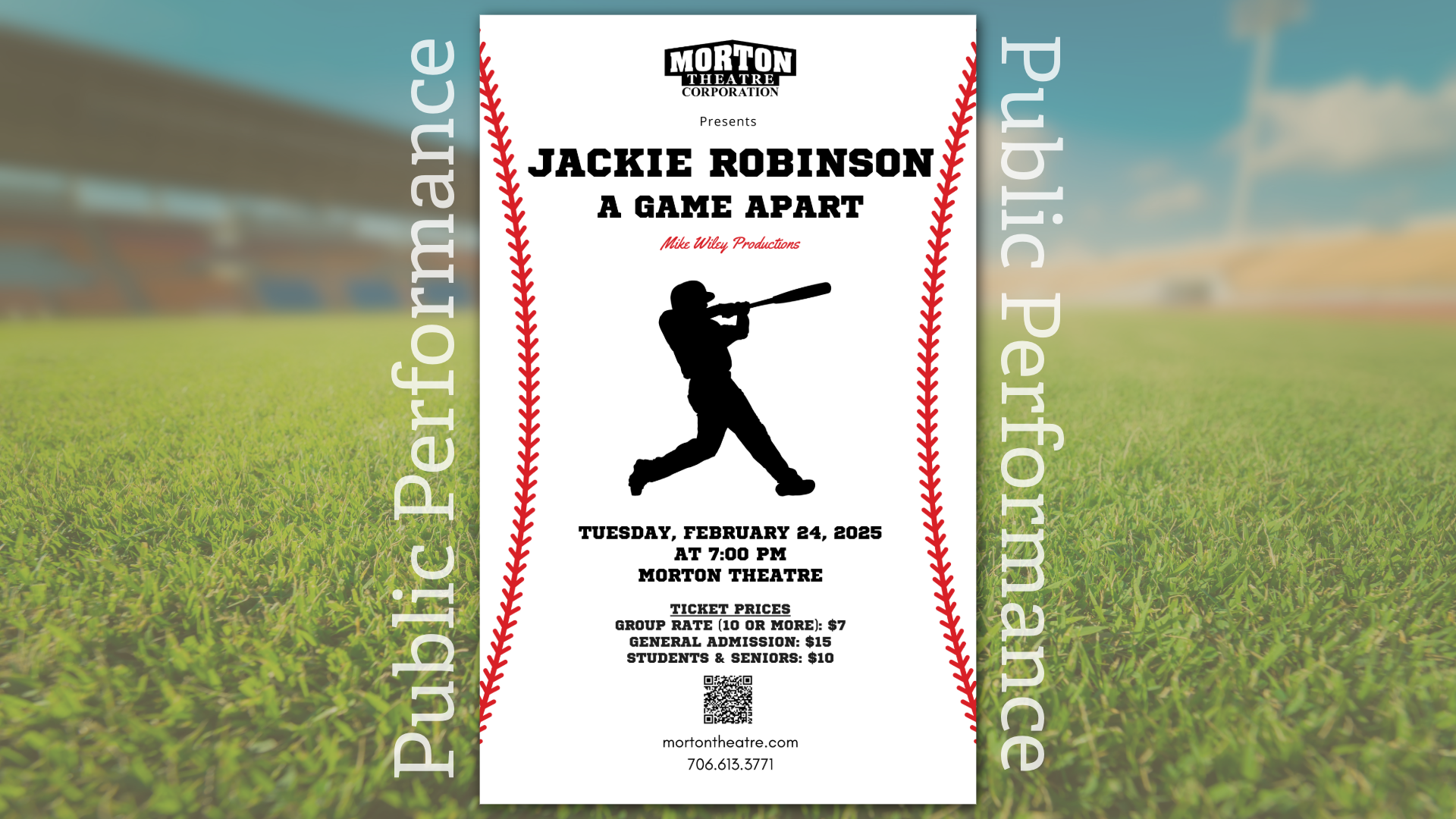 Morton Theatre Corporation Presents: "Jackie Robinson: A Game Apart" (Public Performance)