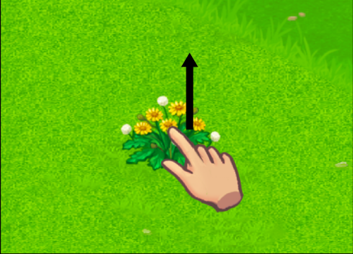 Drag weeds upwards to remove them.