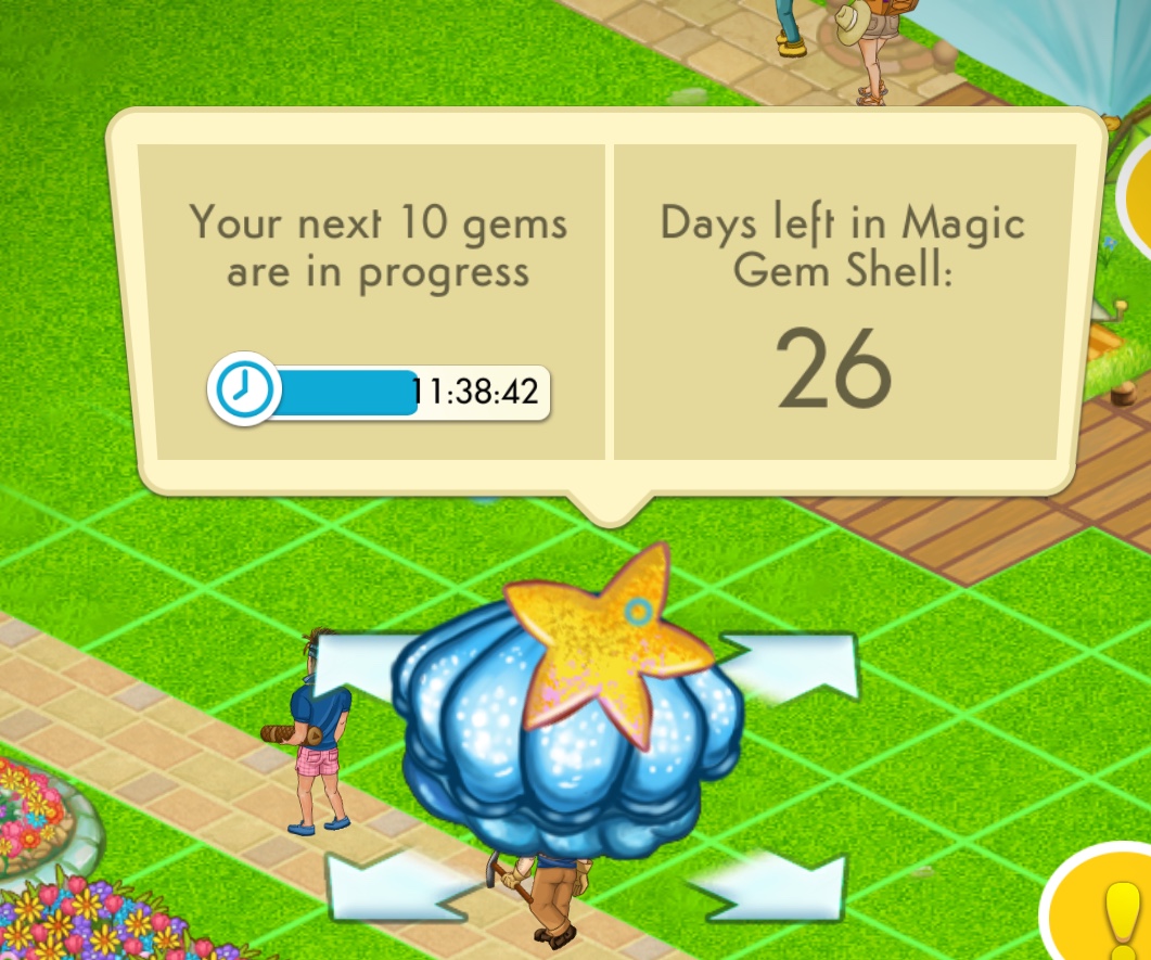 A Magic Gem Shell that is currently generating gems