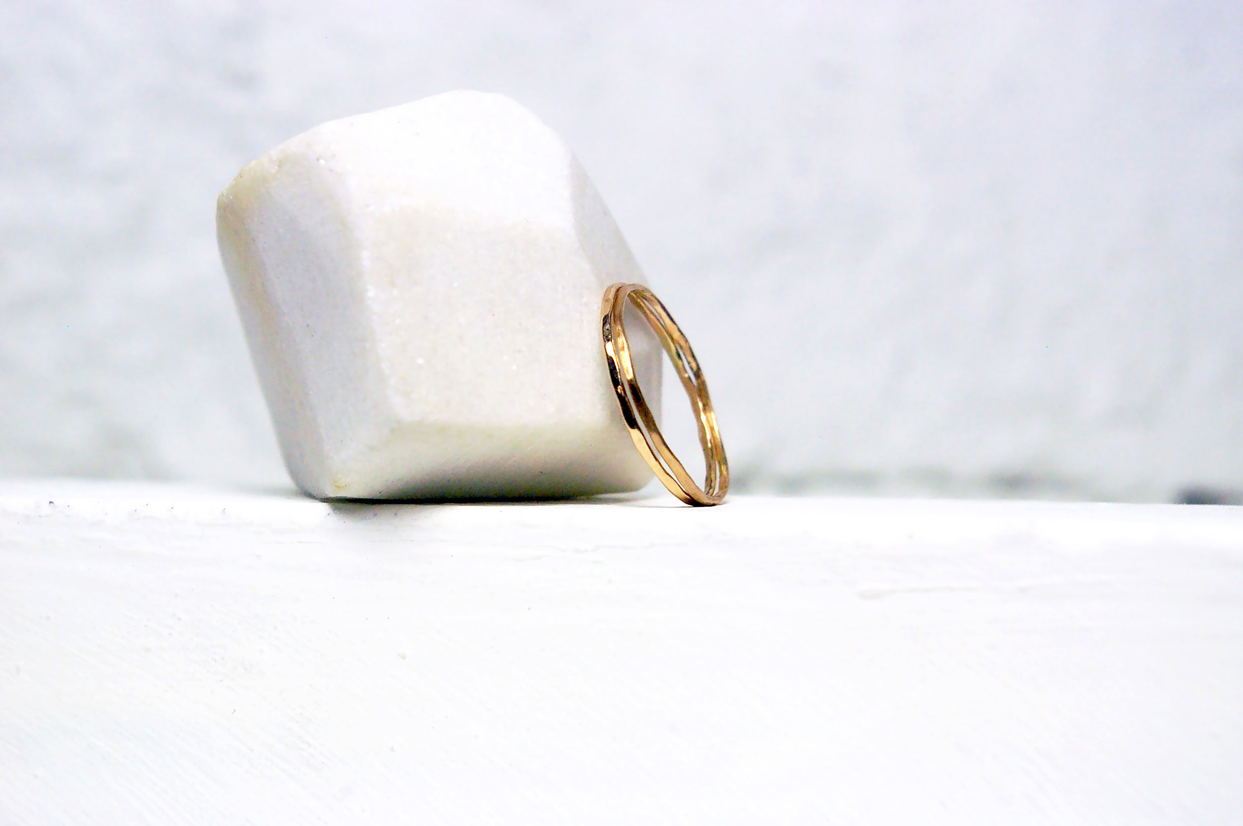 Rings made from 18k recycled gold
