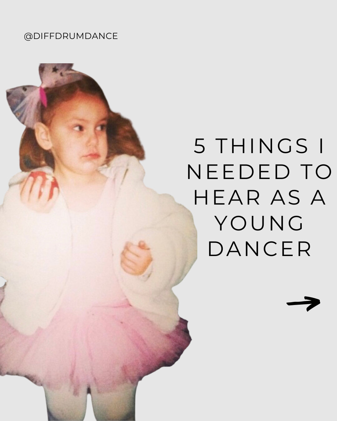 MESSAGES FROM BABY ME...​​​​​​​​​🥰
Being on the Making The Impact Podcast recently got me thinking about things I know now that I needed to hear as a young dancer.
👯&zwj;♀️
#1 Let's focus on what your body can do more than what it looks like.
#2 We