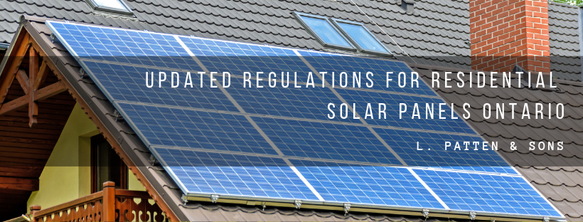 Updated Regulations For Residential Solar Panels Ontario Quality Custom Homes Since 1958