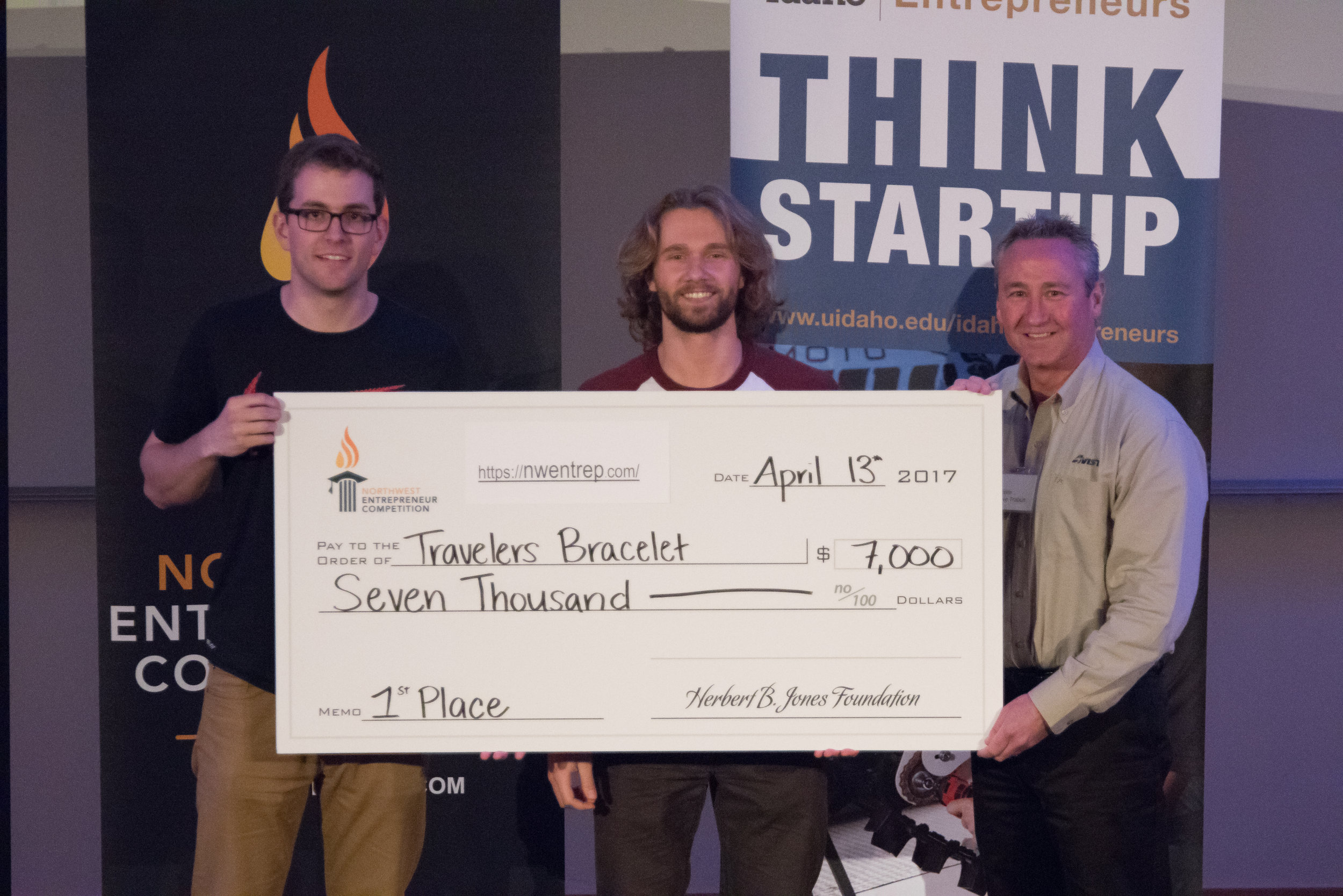 First place winner, Traveler's Bracelet, from Gonzaga University