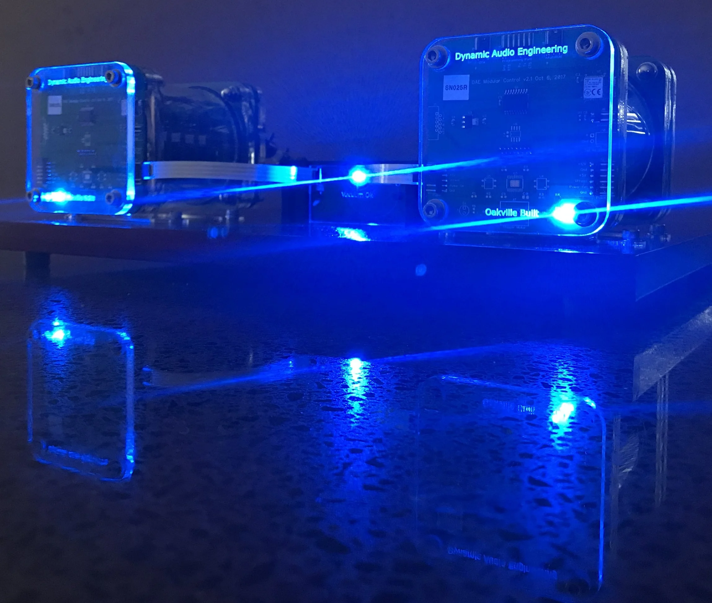 Passive Preamp - Right corner with power on and dark background