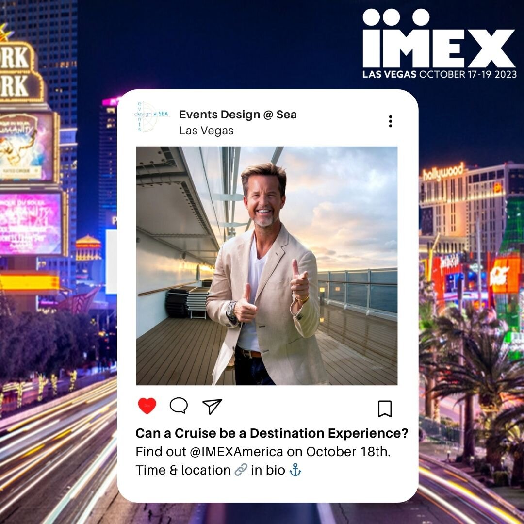 Can a Cruise be a Destination Experience? What is the Future of Cruise Incentives?

Find out at IMEX Las Vegas, October 18th with Events Design @ Sea Founder Shawn M. Sawyer, and Karen Devine, Founder &amp; CEO @3dcruisepartners 🔱

Details at the 🔗