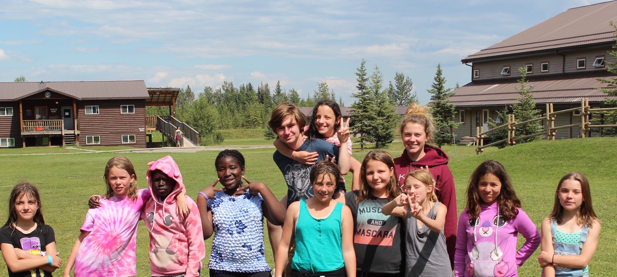 Smiling cabin full of campers at Kamp Kiwanis