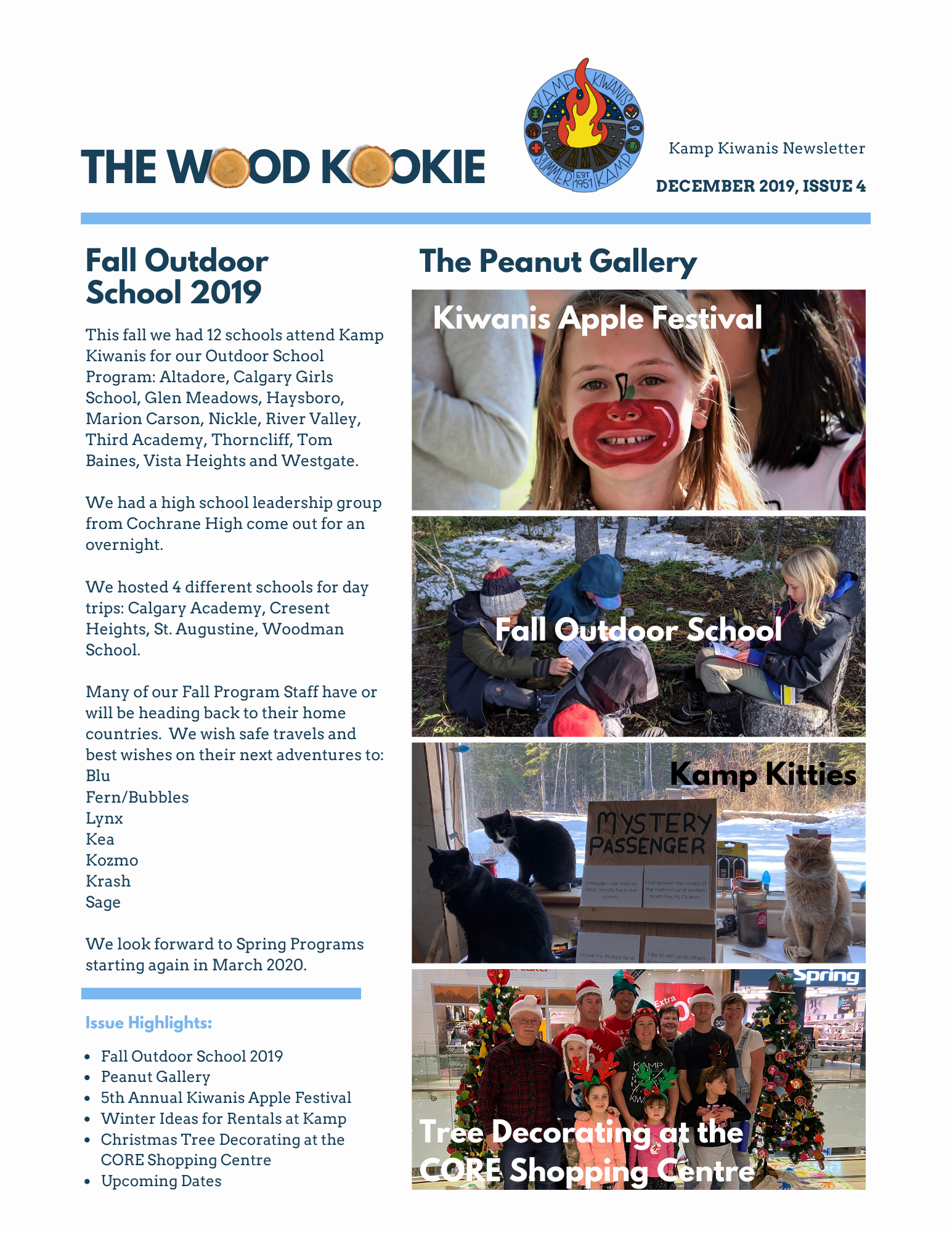 "The Wood Kookie" Kamp Kiwanis Newsletter Issue No. 4