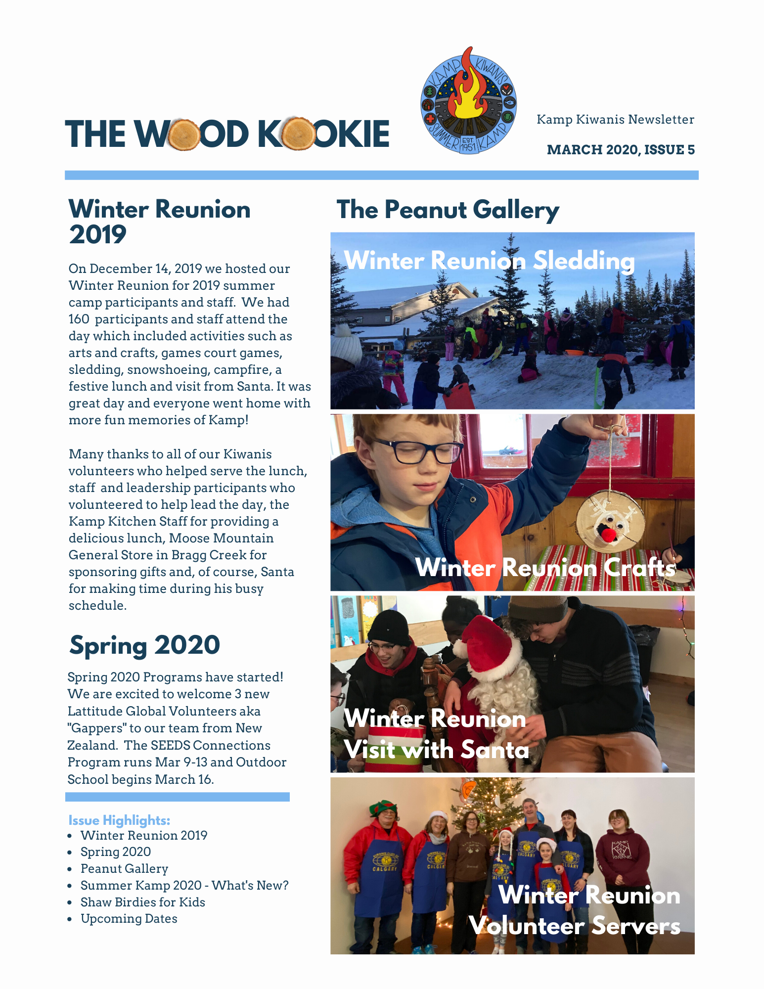 "The Wood Kookie" Kamp Kiwanis Newsletter Issue No. 5