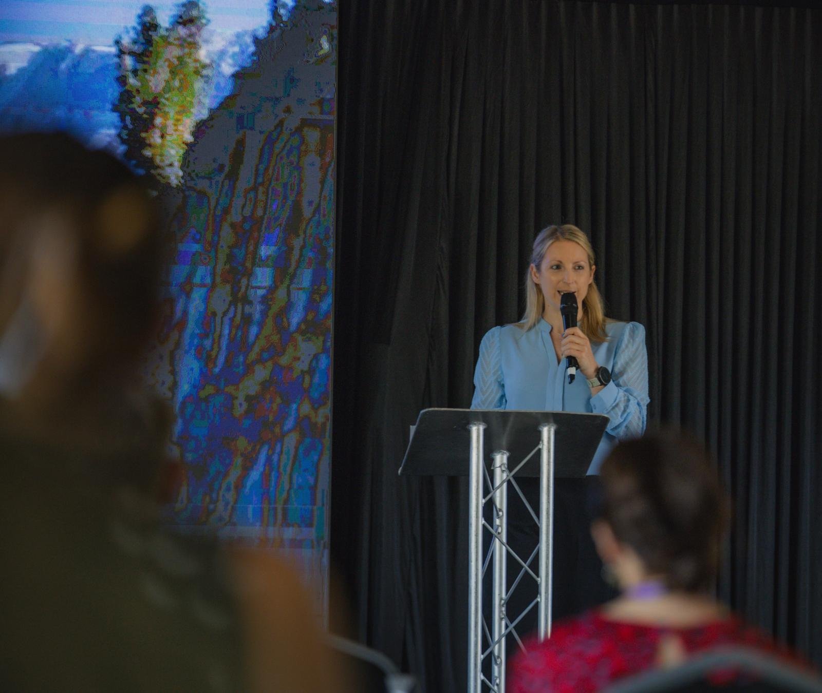 Female keynote speaker conference adventure endurance athlete