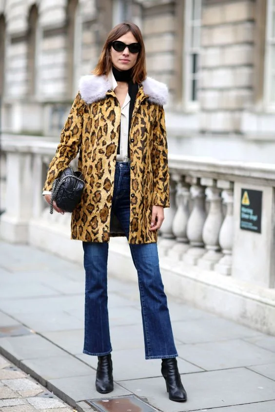Alexa Chung in Cropped Flairs and Leopard Print Coat.jpg