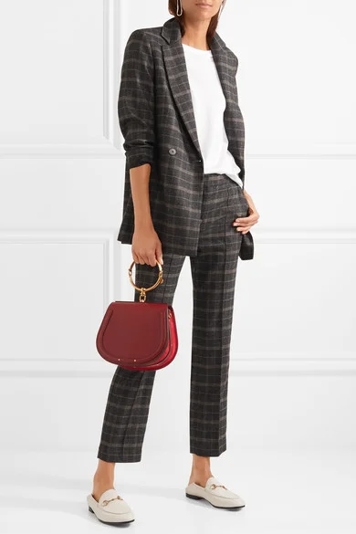 net-a-porter MAJE Checked stretch-felt blazer.jpg