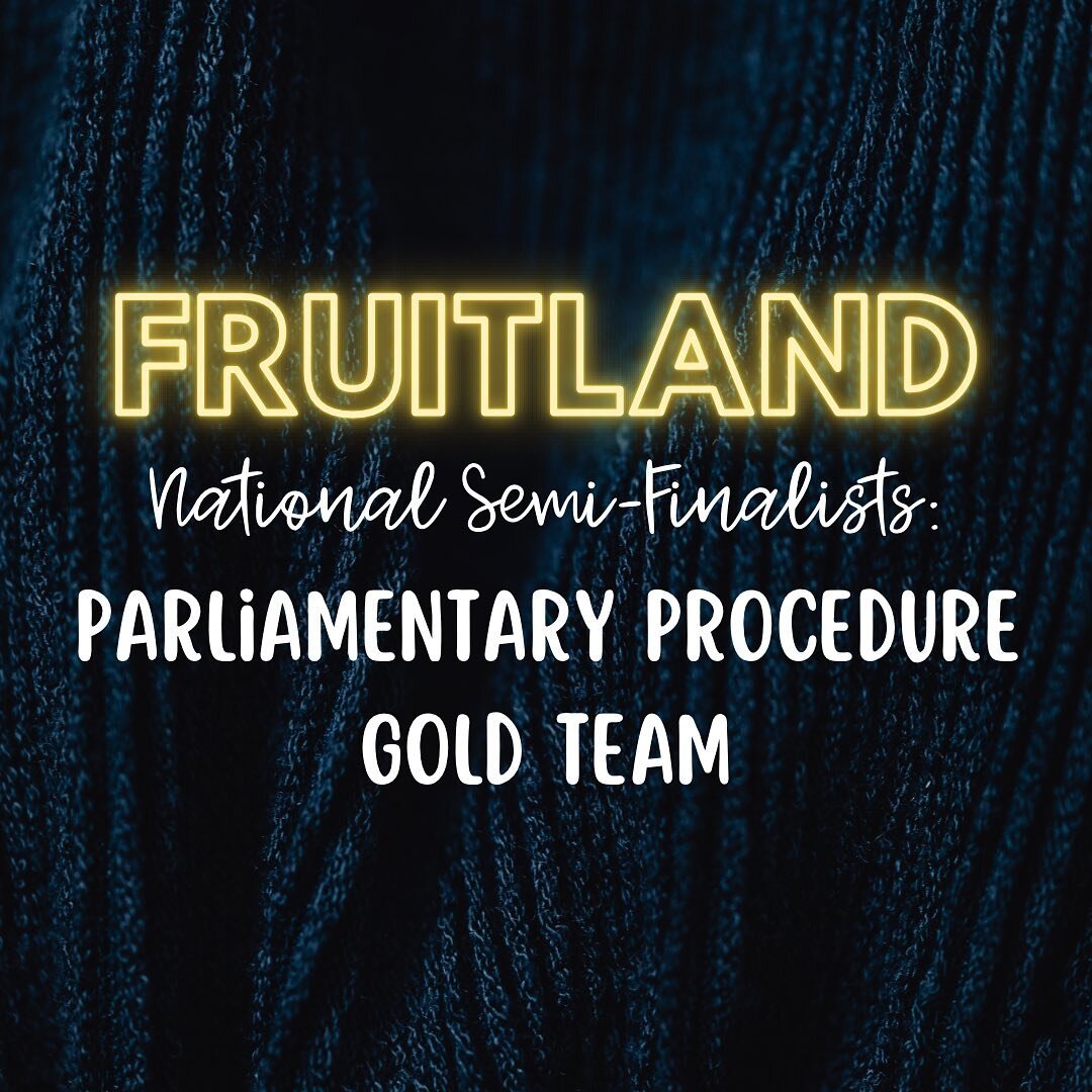 Congratulations to Fruitland for their Gold Semifinalist Team at National Convention!