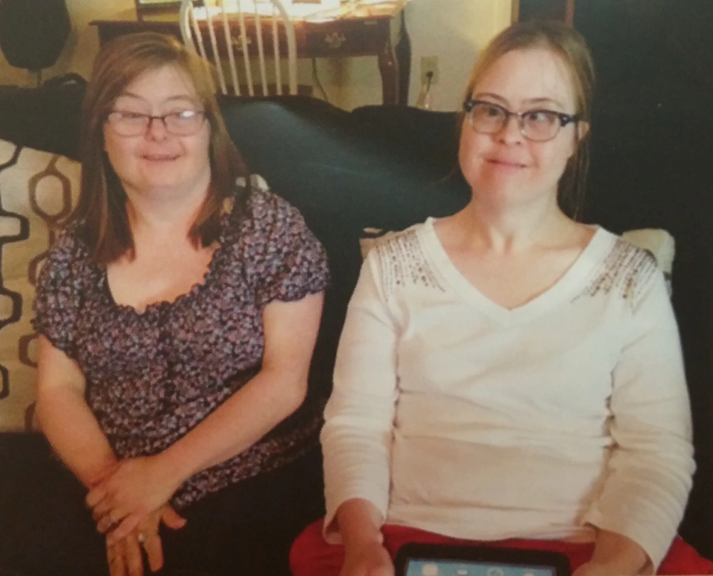  Crissy (right) with her housemate Joann (left). 