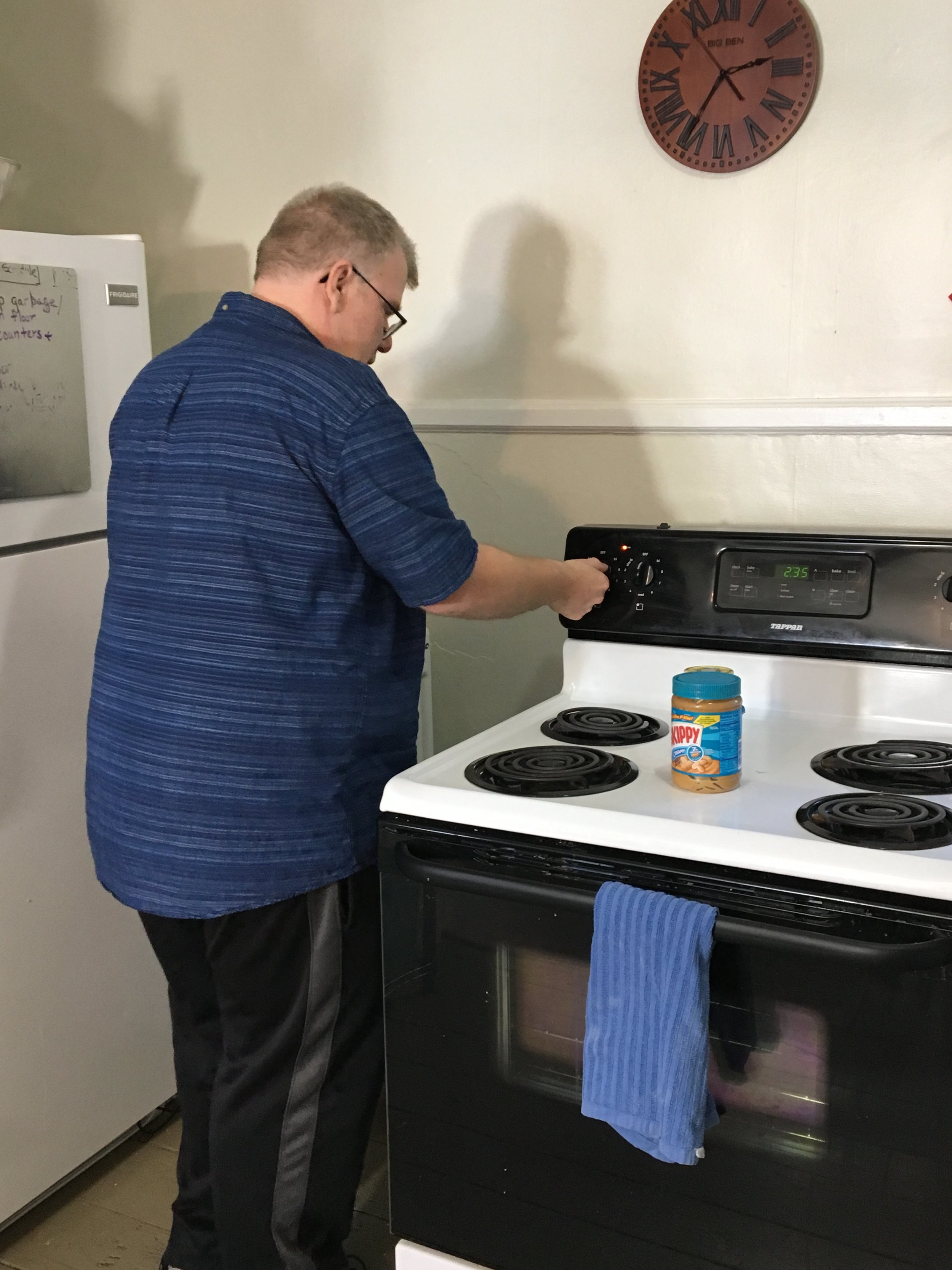   Steve enjoys cooking for himself.  