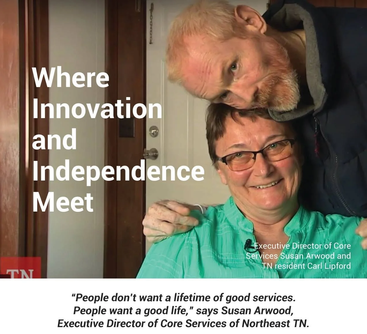 Part of Simply Home’s presence at the 2018 annual TNCO conference was telling the story of Carl, who uses Simply Home technology and is finally able to live on his own.