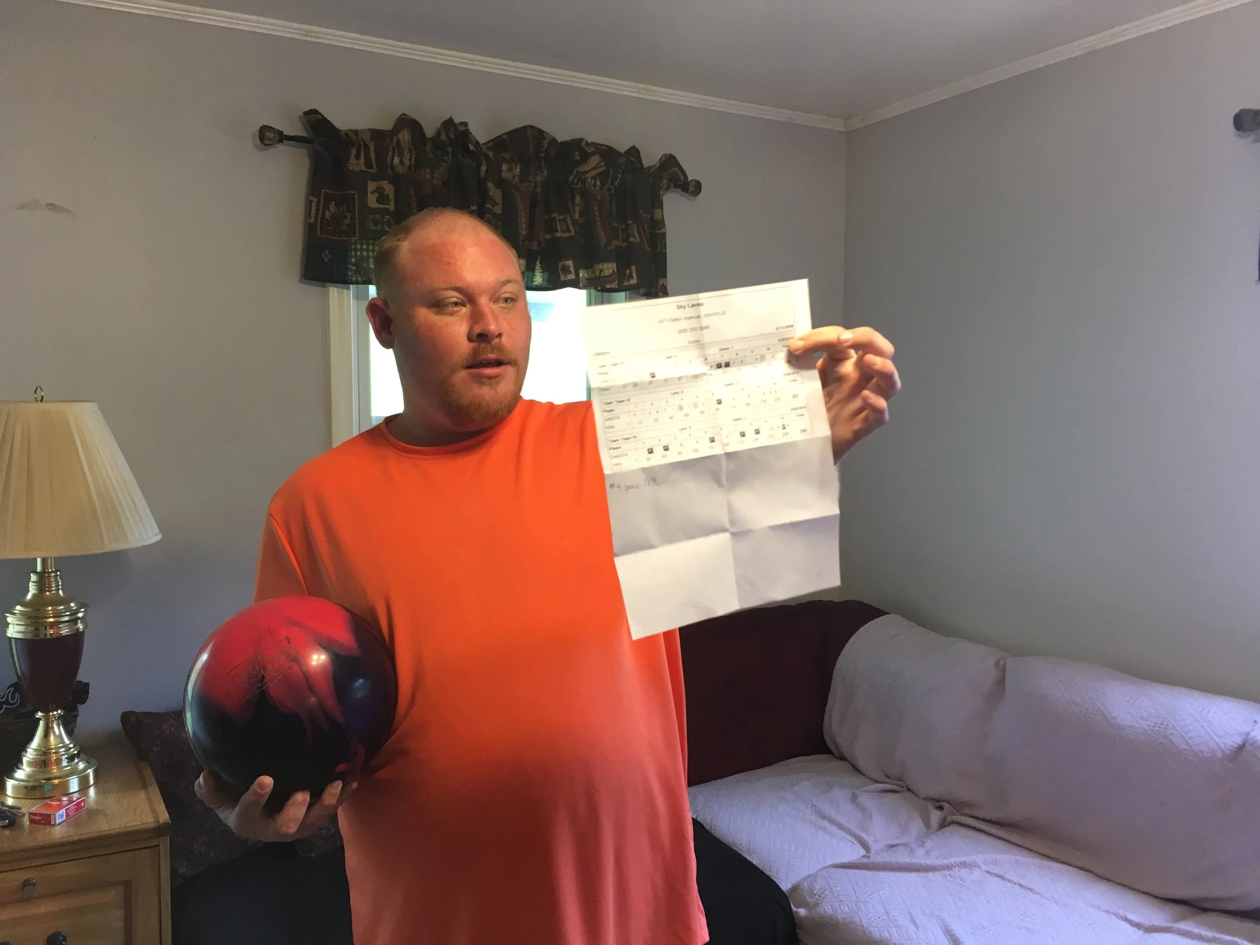   Dakota shows off his custom bowling ball and discusses his new high score – a 300!  