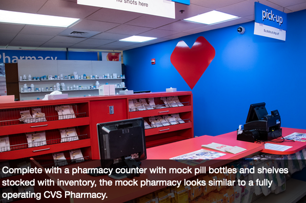 CVS’s Baltimore training center. Read more about the mock stores and employees’ success.