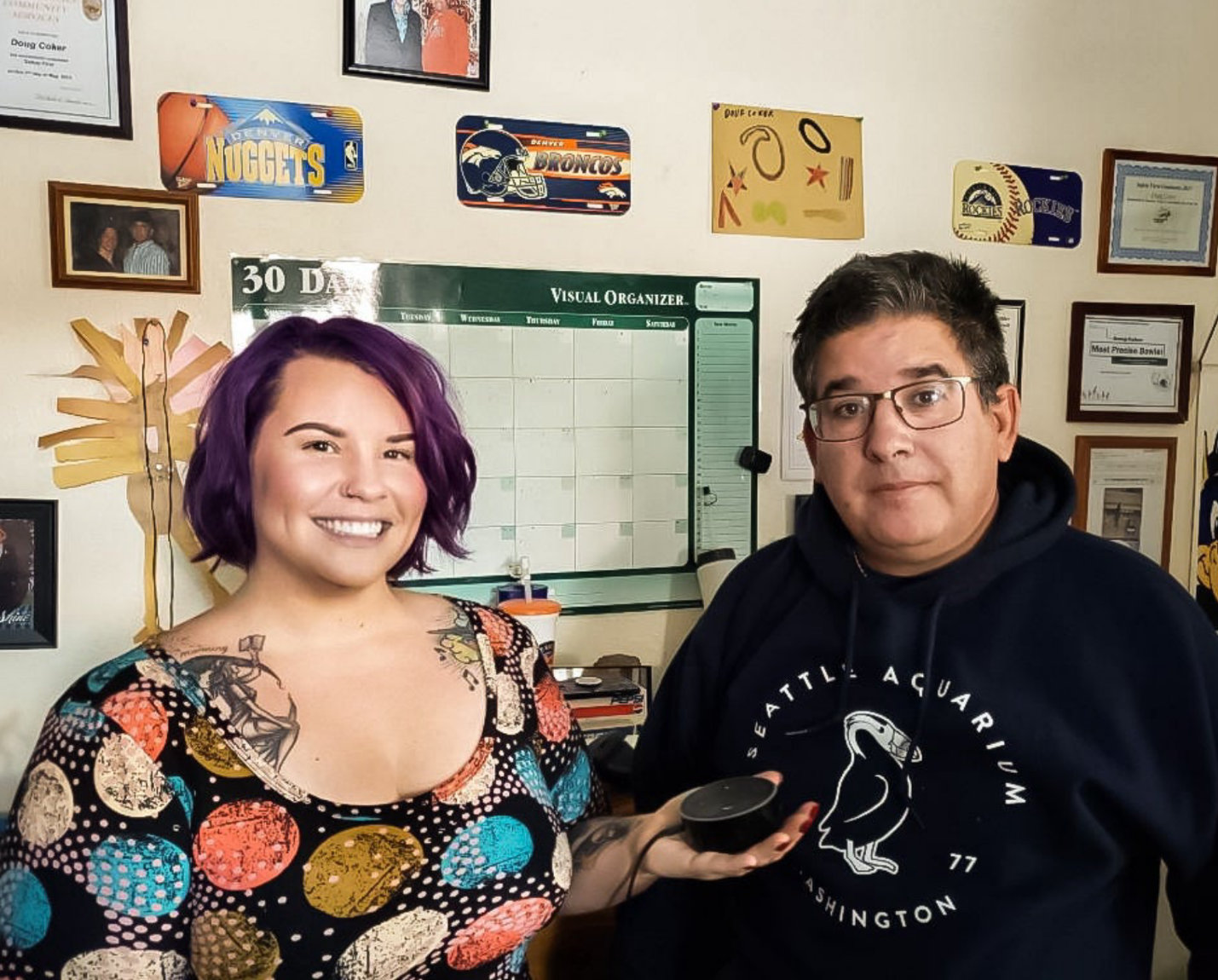   Whitney (left) and Doug, one of the clients who works with Whitney.  