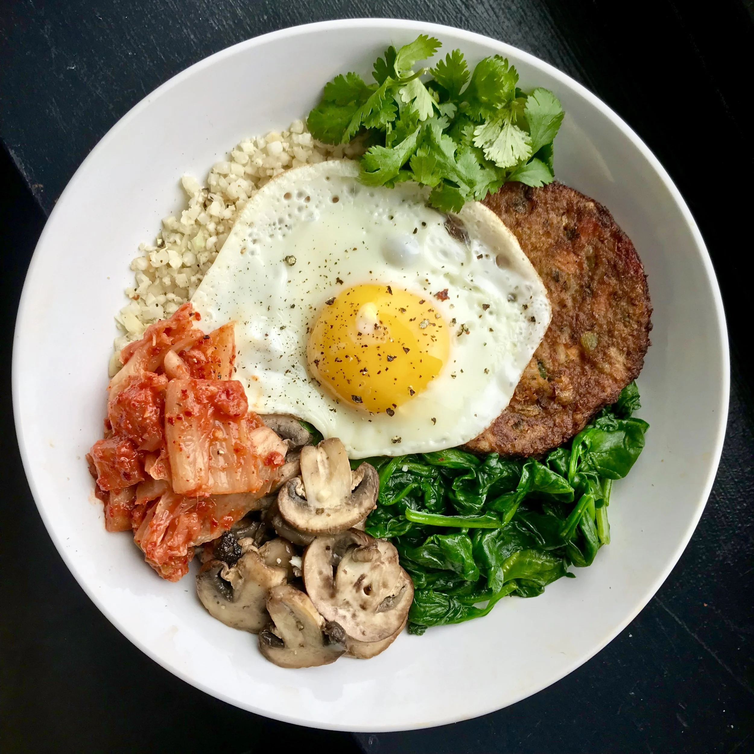 15 Minute Cauliflower Rice Bibimbap Bowls 