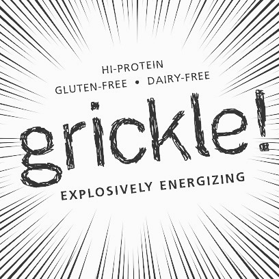Retail branding for &quot;Grickle&quot; - a high-protein, gluten-free energy snack (granola meets brickle) for Bonne Maisson in Vista, NY