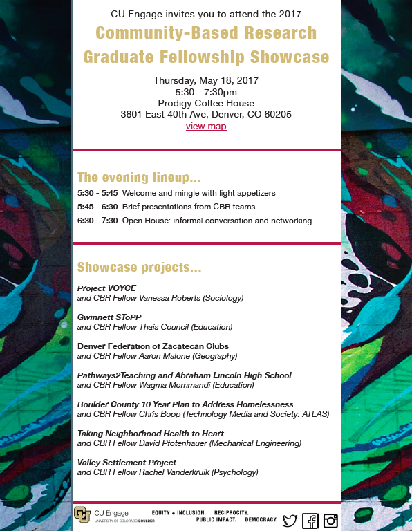 Community-Based Research Graduate Fellowship Showcase