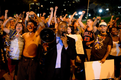 "On Friday afternoon, 18-year-old Tay Anderson was in Denver's Civic Center Park, having just finished marching down the city's 16th Street Mall. It was the second time in 2 days he had joined a protest in response to the recent shooting deaths of African-American men by police."