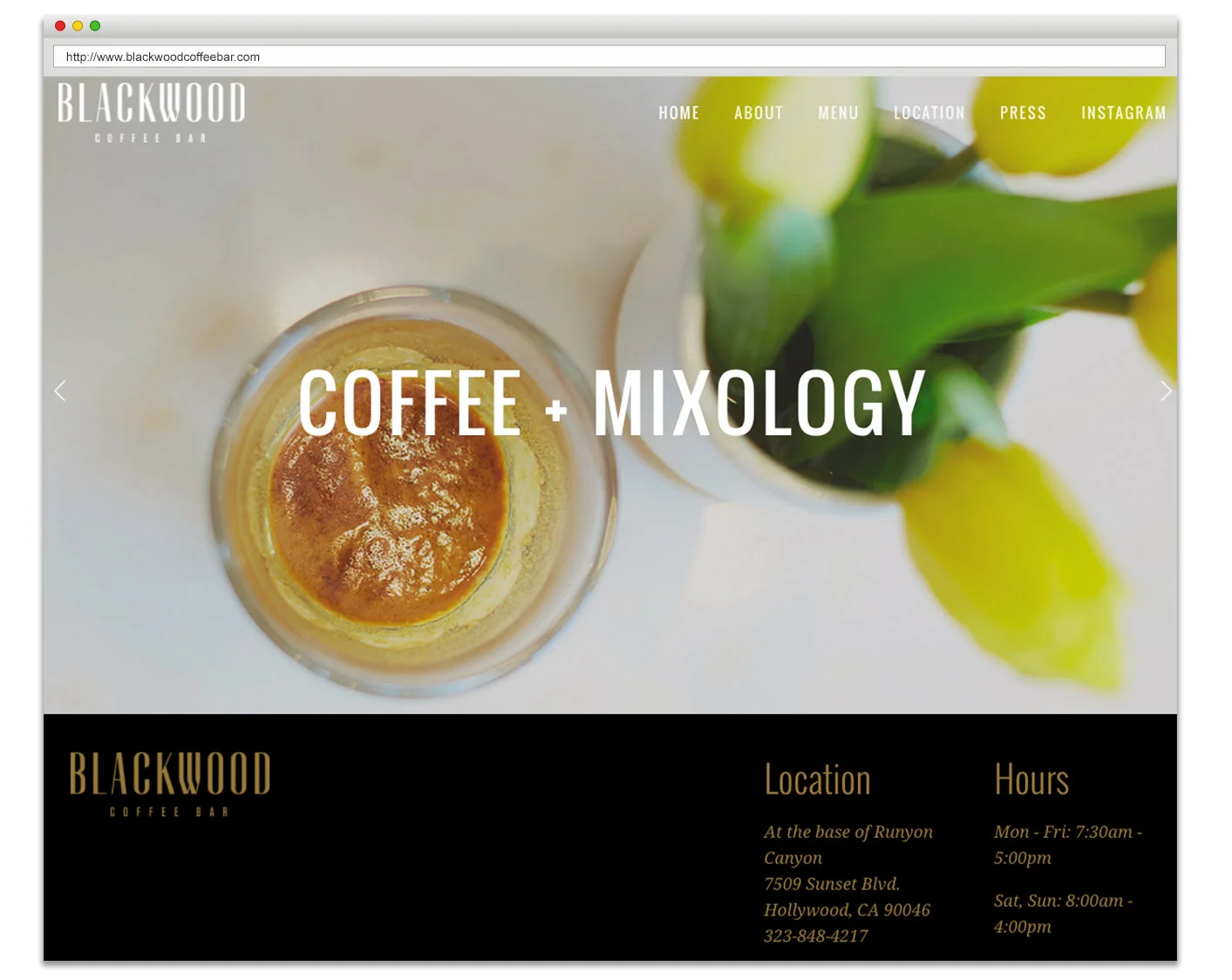 A coffee bar that treats coffee like fine art.