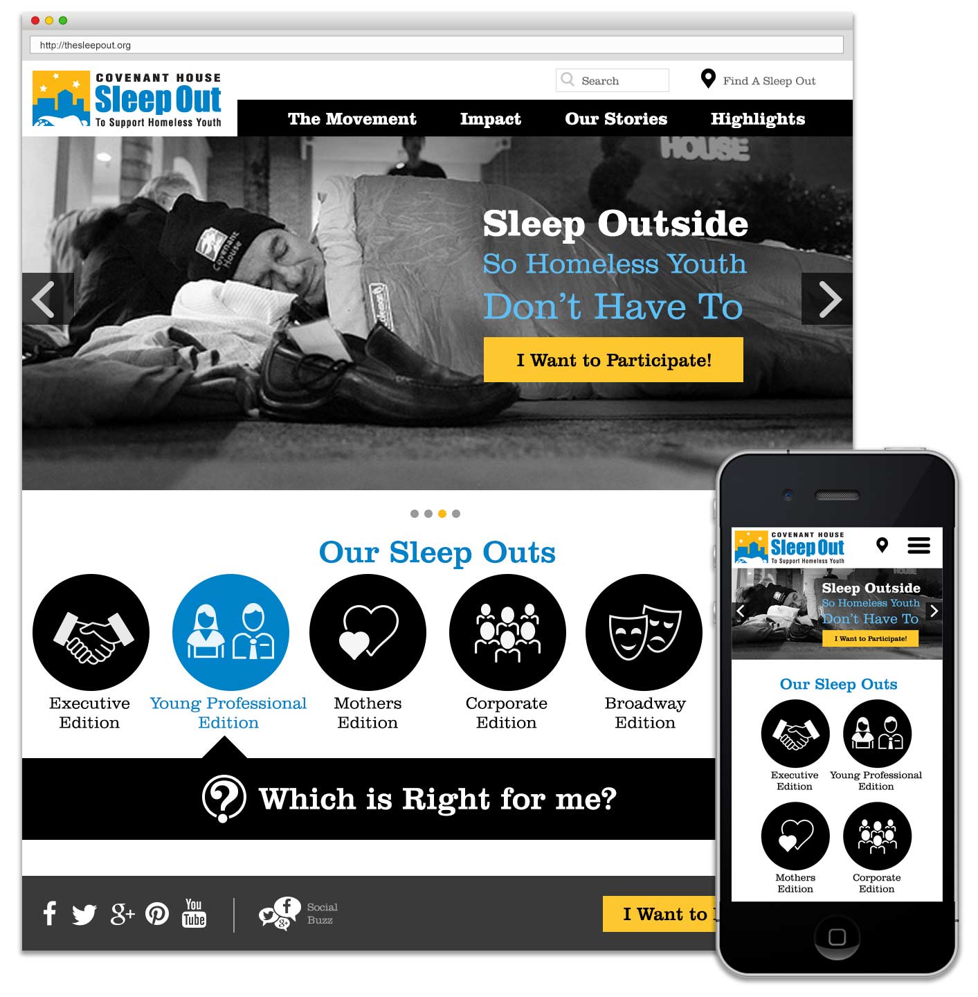 The Sleep Out homepage