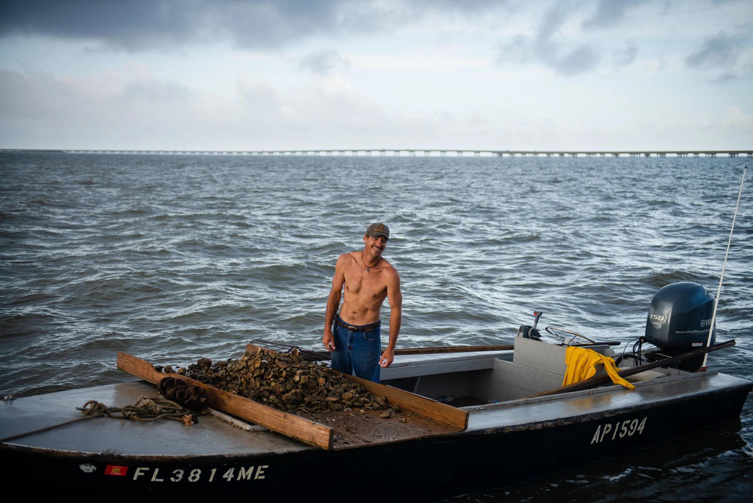 The Apalachicola Bay used to support well over a hundred full-time oysterman, now there are less than a dozen that go out every day they legally can. Denis Jones of Eastpoint, across the bay from Apalachicola, is one of those. “I’m the last generation. I’ll be there until they tell me I can’t do it no more.”