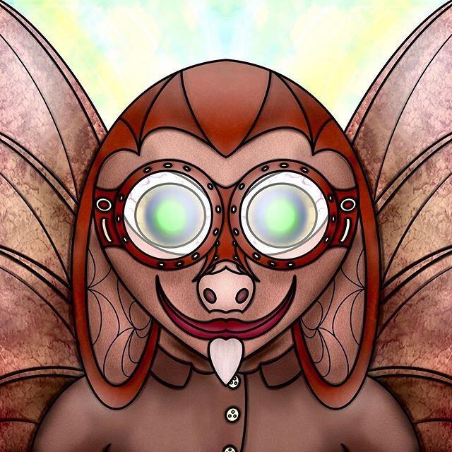 Mouse Aviator in the Great Squirrel Mouse steampunk war. 
#dnd #art #dungeonsanddragons #mouse #aviator #steampunk #pilot #goggles #wings #dragonfall #lingdar777 #procreate #digitalart #portrait